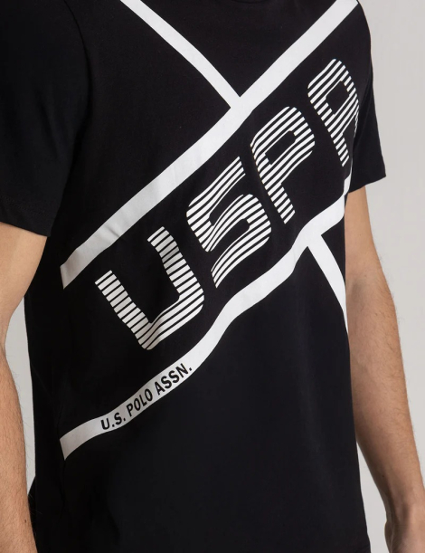 Футболка US Polo Assn з логотипом 1159834965 (Чорний XL)