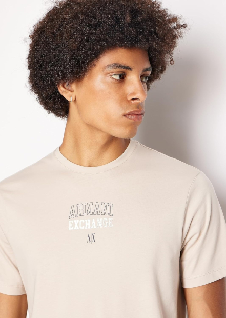 Футболка Armani Exchange з логотипом 1159835489 (Бежевий XXL)