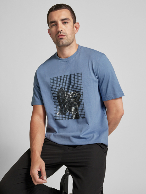Футболка Armani Exchange с принтом 1159835870 (Синий M)