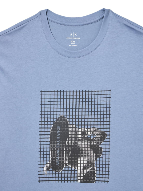 Футболка Armani Exchange с принтом 1159835870 (Синий M)