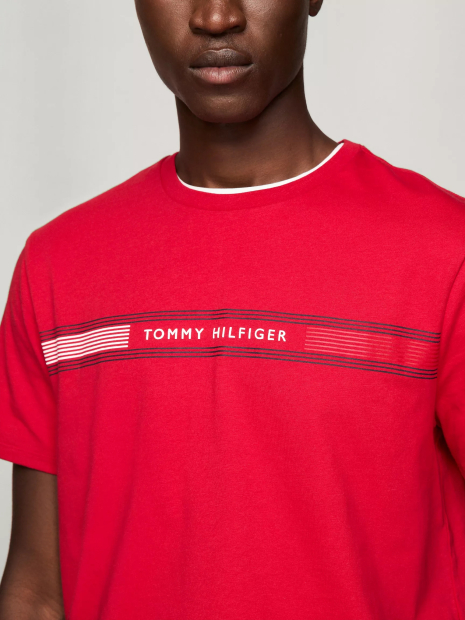 Мужская футболка Tommy Hilfiger с логотипом 1159835916 (Красный M)