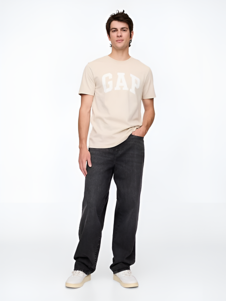 Футболка чоловіча GAP з логотипом 1159837277 (Бежевий XL)