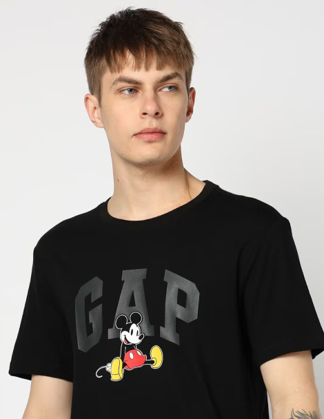 Футболка мужская Disney GAP с логотипом 1159836362 (Черный L)