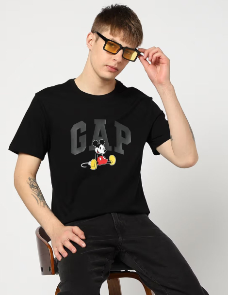 Футболка мужская Disney GAP с логотипом 1159836362 (Черный L)