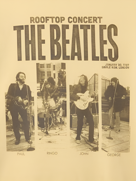 Мужская футболка GAP с принтом The Beatles 1159836383 (Желтый XL)
