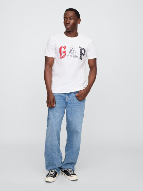 Футболка мужская GAP с логотипом 1159836560 (Белый L)