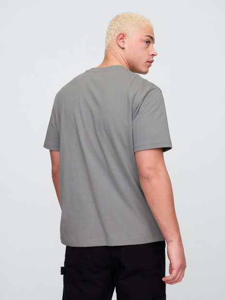 Мужская футболка GAP с принтом 1159836898 (Серый XXL)
