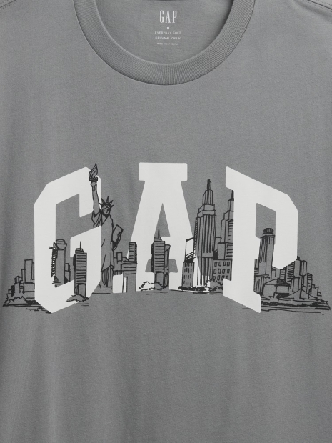 Мужская футболка GAP с принтом 1159836898 (Серый XXL)