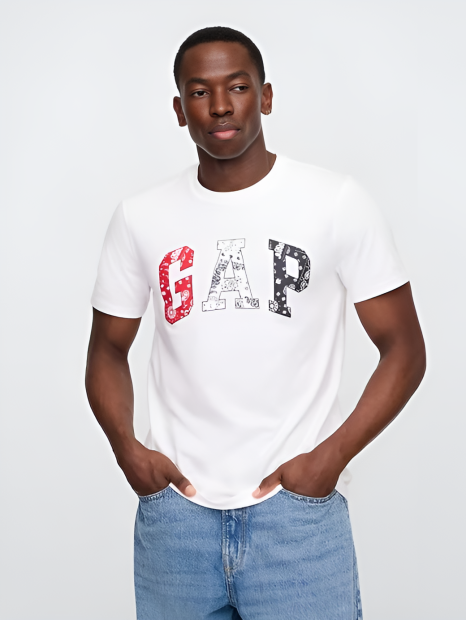 Мужская футболка GAP с логотипом 1159836905 (Белый XL)