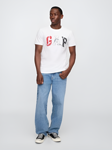Мужская футболка GAP с логотипом 1159836905 (Белый XL)