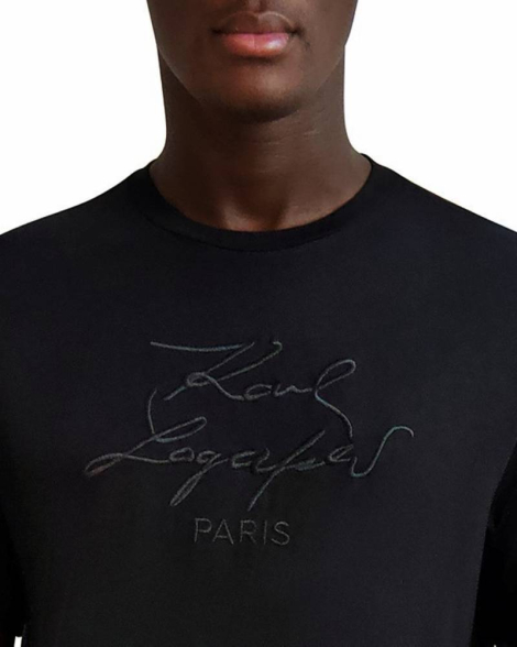 Мужская футболка Karl Lagerfeld Paris с логотипом 1159837234 (Черный S)