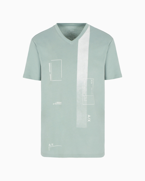 Футболка Armani Exchange с логотипом 1159837821 (Зеленый XL)