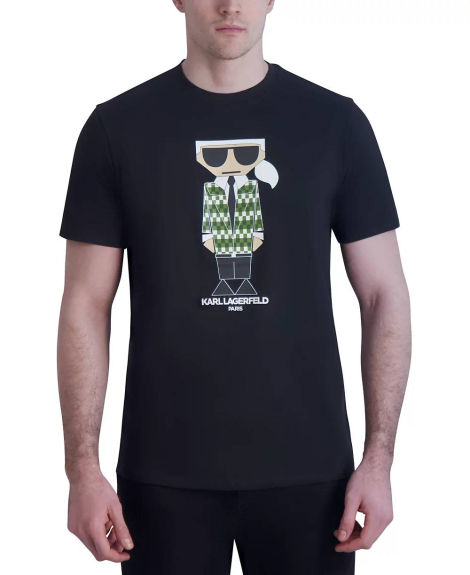 Жіноча футболка Karl Lagerfeld Paris з принтом 1159838070 (Чорний XL)