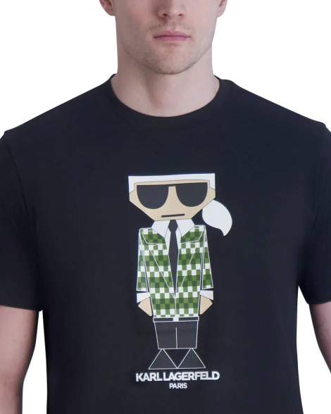 Мужская футболка Karl Lagerfeld Paris с принтом 1159838070 (Черный XL)
