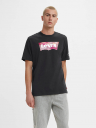 Футболка мужская черная Levi's с коротким рукавом 1159763189 (Черный, XL)