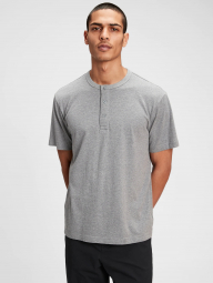 Мужская футболка GAP на пуговицах 1159766976 (Серый, XS)