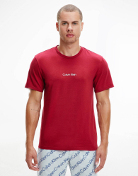 Мужская стильная футболка Calvin Klein с логотипом 1159769436 (Красный, XL)