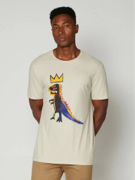 Мужская футболка GAP с принтом Jean-Michel Basquiat 1159773333 (Бежевый, L)
