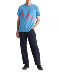Мужская стильная футболка Calvin Klein 1159776745 (Синий, XS)