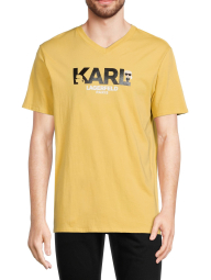 Мужская футболка Karl Lagerfeld Paris с принтом 1159778201 (Желтый, XL)