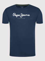 Мужская футболка Pepe Jeans London с логотипом 1159790715 (Синий, S)