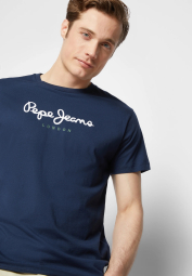 Мужская футболка Pepe Jeans London с логотипом 1159779909 (Синий, L)