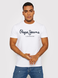 Мужская футболка Pepe Jeans London с логотипом 1159779925 (Белый, XL)