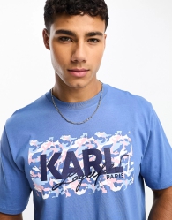 Мужская футболка Karl Lagerfeld Paris с принтом 1159794250 (Синий, L)