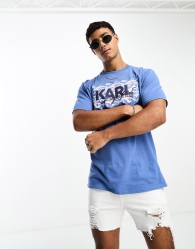 Мужская футболка Karl Lagerfeld Paris с принтом 1159780088 (Синий, S)