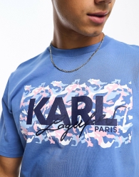 Мужская футболка Karl Lagerfeld Paris с принтом 1159794267 (Синий, XL)