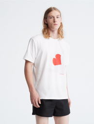 Мужская футболка Calvin Klein с рисунком 1159782715 (Белый, L)