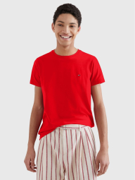 Эластичная мужская футболка Tommy Hilfiger с круглым вырезом 1159785416 (Красный, S)