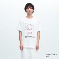 Футболка с рисунком PlayStation UNIQLO унисекс 1159785462 (Белый, M)