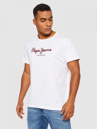 Мужская футболка Pepe Jeans London с логотипом 1159786125 (Белый, M)