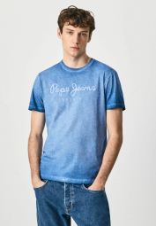 Мужская футболка Pepe Jeans London с логотипом 1159786574 (Синий, XXL)