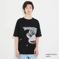 Футболка UNIQLO Mickey x Keith Haring 1159787259 (Черный, M)