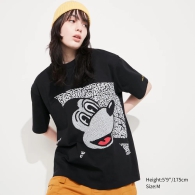 Футболка UNIQLO Mickey x Keith Haring 1159787259 (Черный, M)