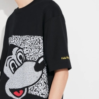 Футболка UNIQLO Mickey x Keith Haring 1159787259 (Черный, M)