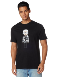Мужская футболка Karl Lagerfeld Paris с принтом 1159788303 (Черный, L)