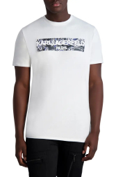 Мужская футболка Karl Lagerfeld Paris с логотипом 1159791331 (Белый, XL)