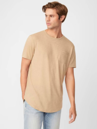 Мужская футболка Guess с карманом 1159791376 (Бежевый, L)