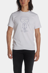 Мужская футболка Karl Lagerfeld Paris с принтом 1159791475 (Белый, XL)