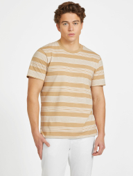 Мужская футболка Guess с принтом 1159791644 (Бежевый, L)