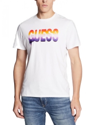 Чоловіча футболка Guess з оксамитовим логотипом оригінал