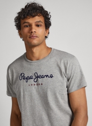 Мужская футболка Pepe Jeans London с логотипом 1159793727 (Серый, S)