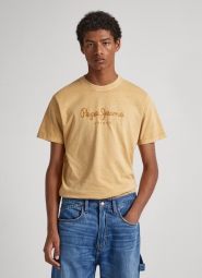 Мужская футболка Pepe Jeans London с логотипом 1159793740 (Бежевый, M)
