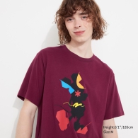 Футболка UNIQLO з малюнком Mickey Stands 1159793864 (Бордовий, S)