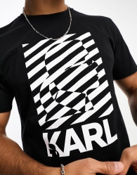 Мужская футболка Karl Lagerfeld Paris с принтом 1159794277 (Черный, L)