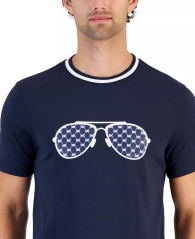 Чоловіча футболка Michael Kors з малюнком 1159794618 (Білий/синій, XL)