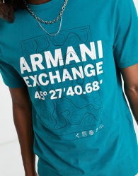 Футболка Armani Exchange с логотипом 1159795188 (Зеленый, M)